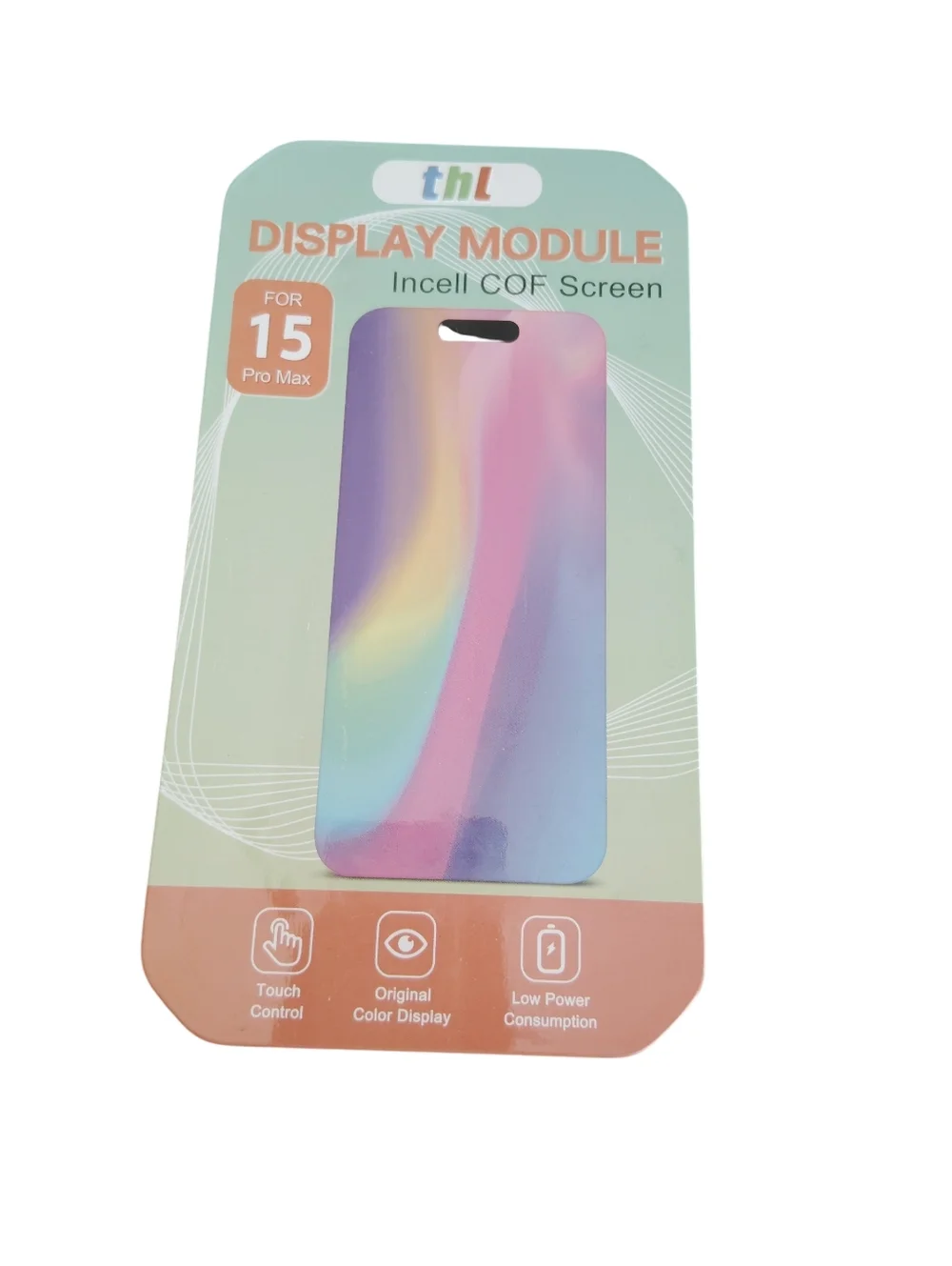 thl Display Module Screen for iPhone 15 Pro Max - Pastel Rainbow NWT